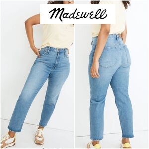NWT Madewell Classic Light Blue Straight Leg Ankle Jeans Sz 37T Approx 22W